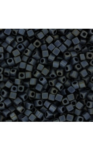 Miyuki square - cubes 1.8mm Beads - Matted metallic silver grey SB18-2002